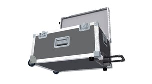 Rolling Trunk with recessed extending handle Flight Case