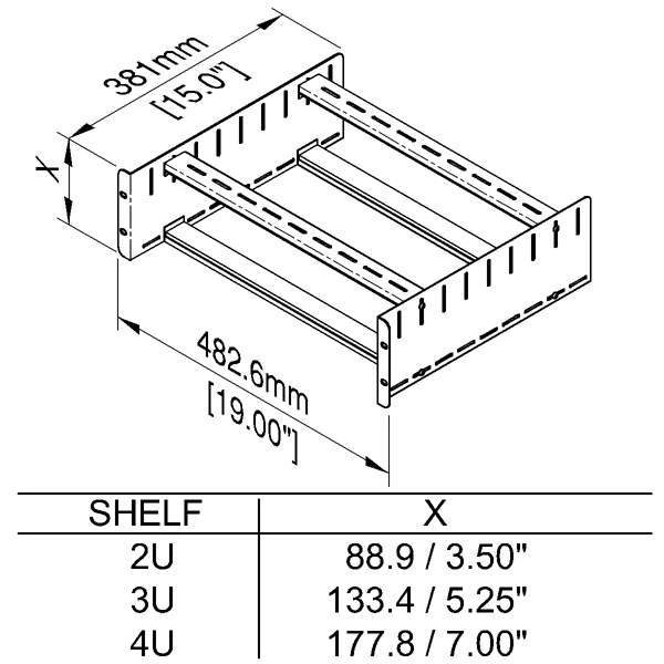 Rack Shelf R1194 3u-4u